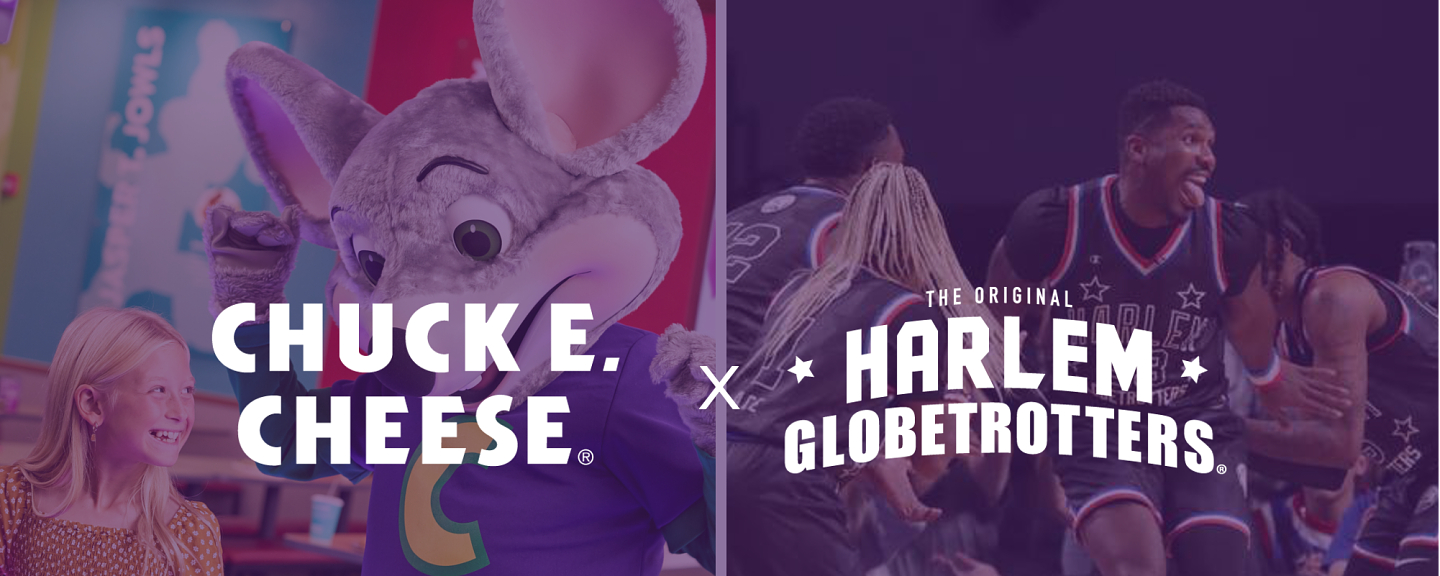 Chuck E. Cheese Teams Up with Harlem Globetrotters for  Sports & Family Entertainment Collaboration 